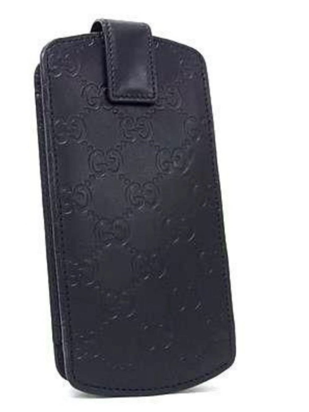 Gucci Vintage Black Guccissima Embossed GG Belt Loop Phone Case. GUC - Picture 11 of 11